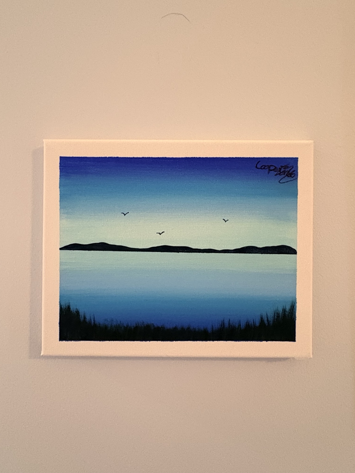 Blue Horizon Lake original artwork