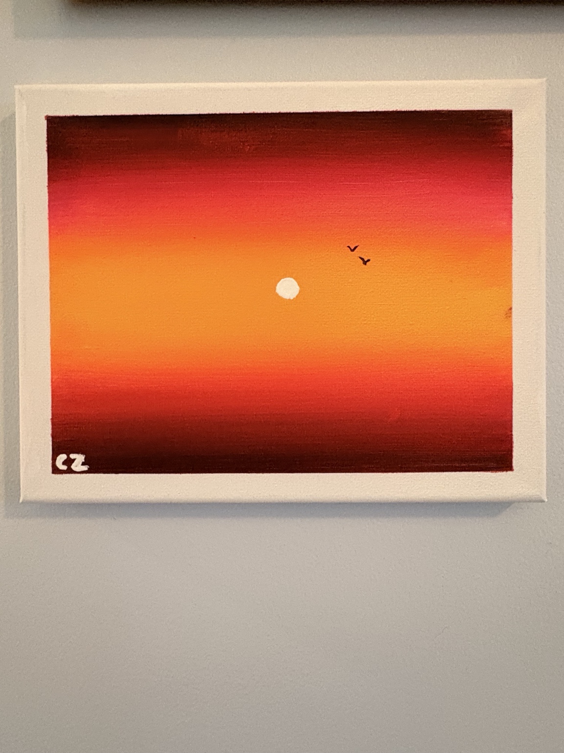 Minimal Sunset original artwork