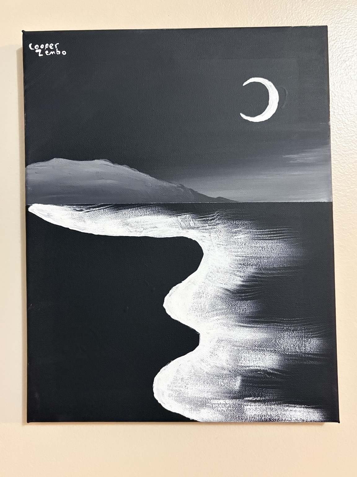 Moonlit Shore original artwork