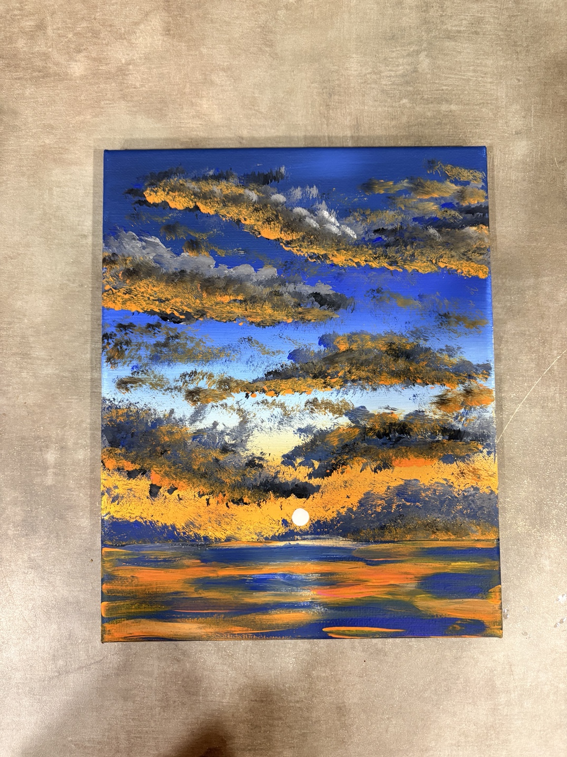 Golden Cloud Reflection original artwork