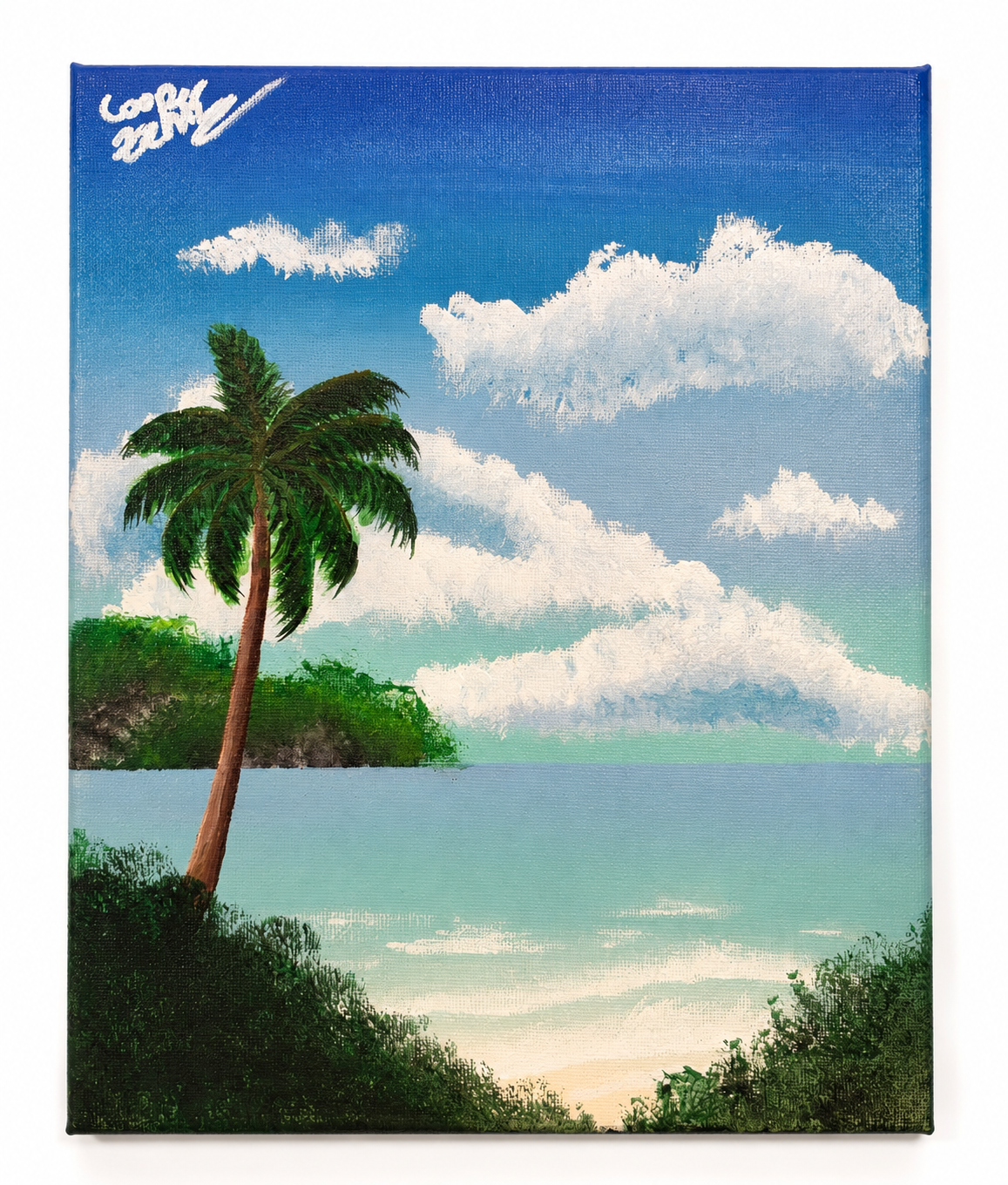 Turquoise Palm Cove original coastline painting