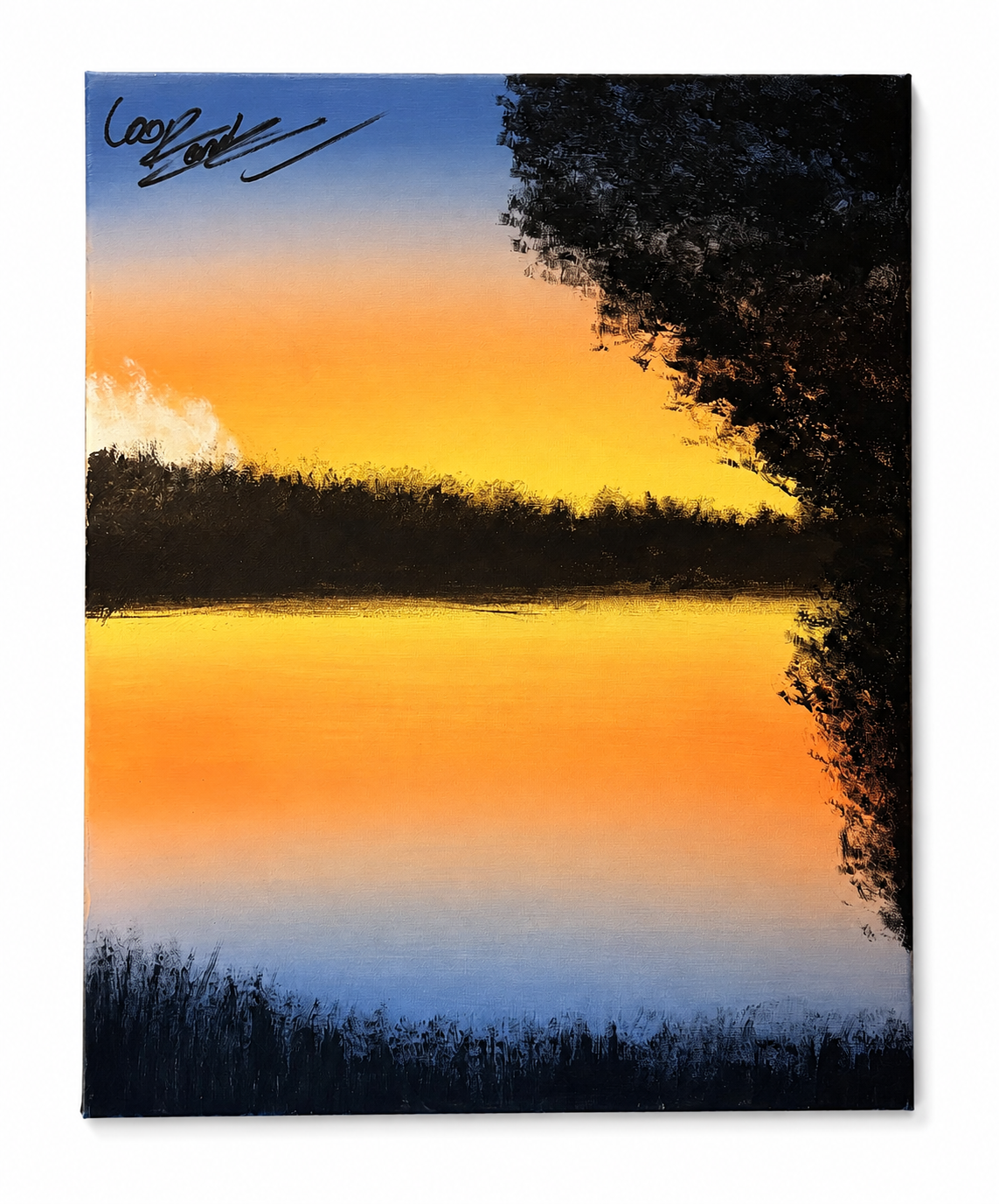 Golden Hour Stillness original painting