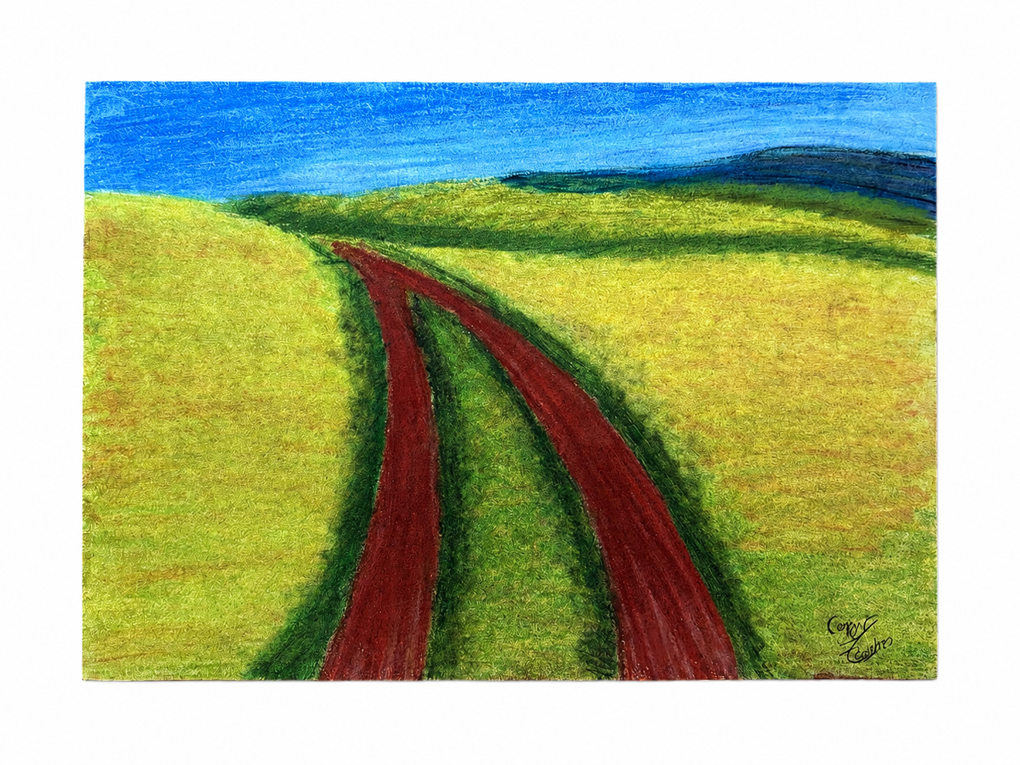 Country Road original countryside drawing