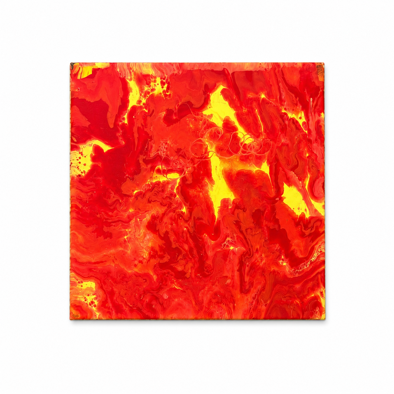 Molten Motion red and yellow abstract painting