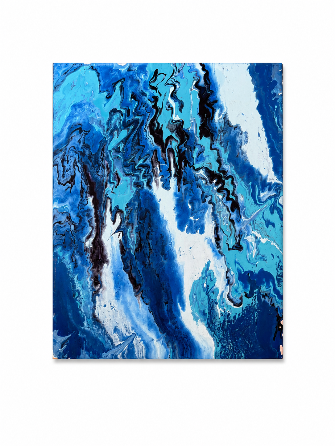 Deep Blue Motion original blue abstract painting