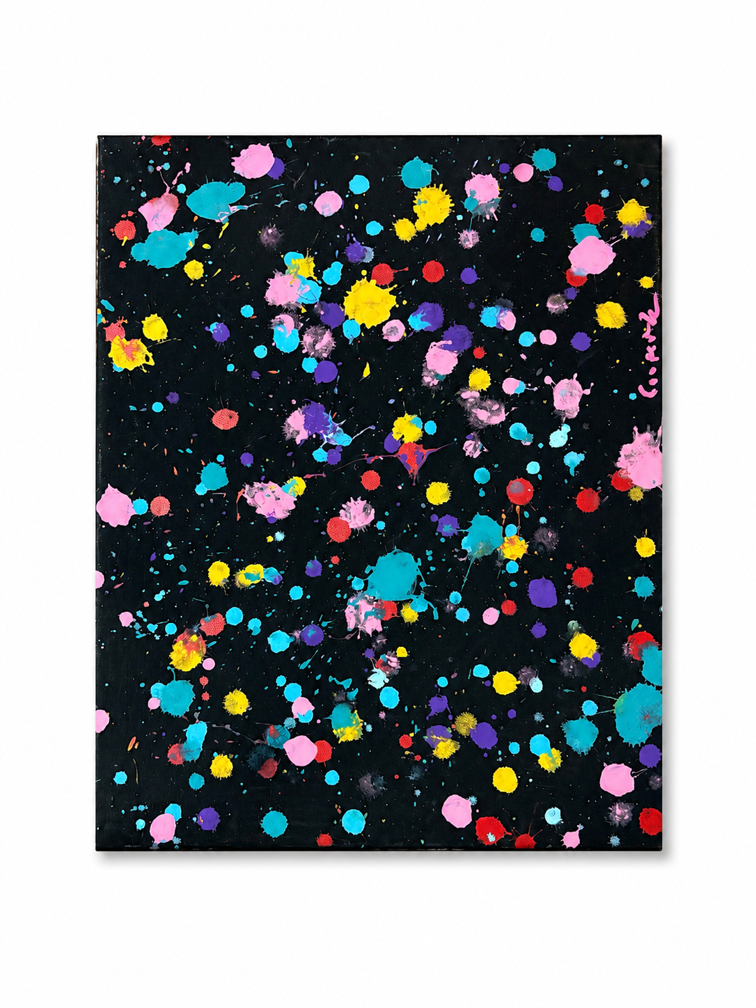 Neon Confetti original abstract painting