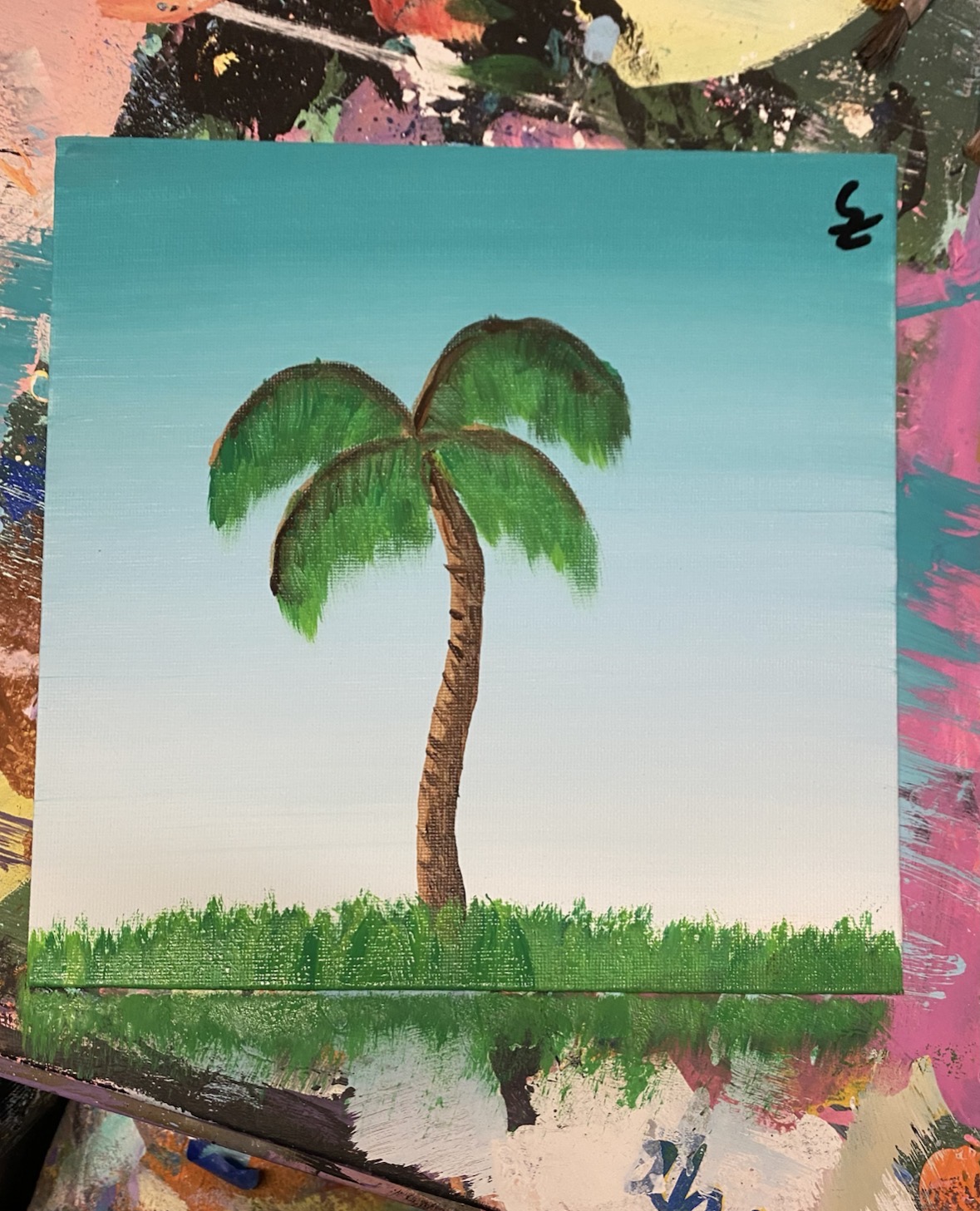 Palm Study original artwork